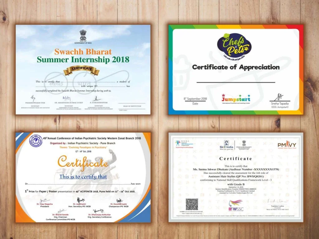 Certificate Printing Egham