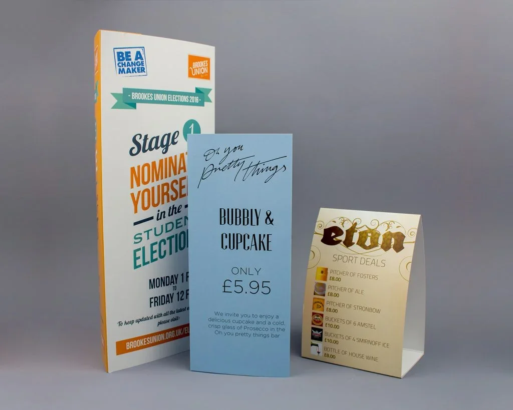 Table Tents Printing Egham